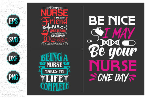 Nurse typographic slogan design, Nurses quotes svg bundle. SVG uniquesvg99 
