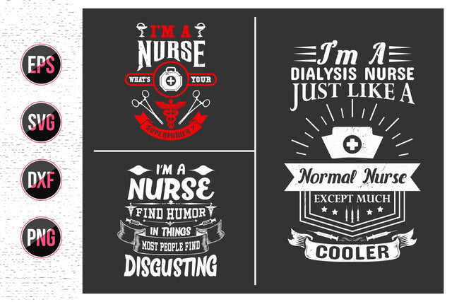 Nurse typographic slogan design, Nurses quotes svg bundle. SVG uniquesvg99 