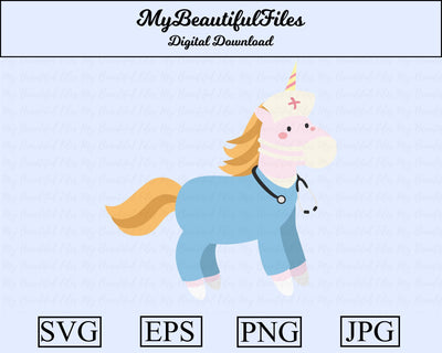 nurse unicorn - animal SVG MyBeautifulFiles 