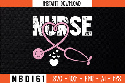 nurse with valentine's day Svg Design SVG Nbd161 