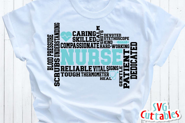 Nurse Word Art SVG Svg Cuttables 