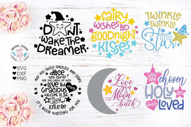 Nursery Quotes Mini Bundle SVG Graphic House Design