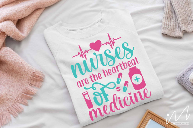 nurses are the heartbeat of medicine svg SVG Isabella Machell 
