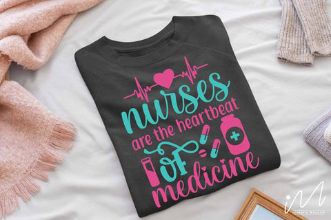 nurses are the heartbeat of medicine svg SVG Isabella Machell 
