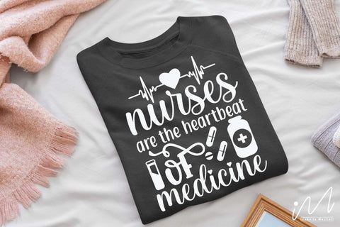 nurses are the heartbeat of medicine svg SVG Isabella Machell 