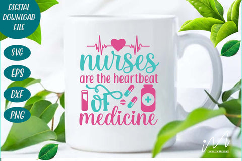 nurses are the heartbeat of medicine svg SVG Isabella Machell 