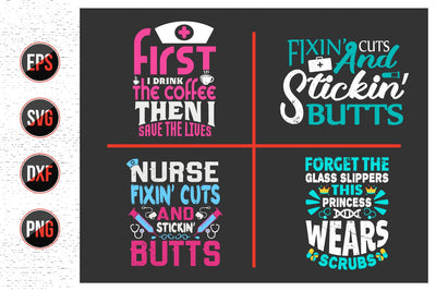 Nurses lettering svg design bundle. SVG uniquesvg99 