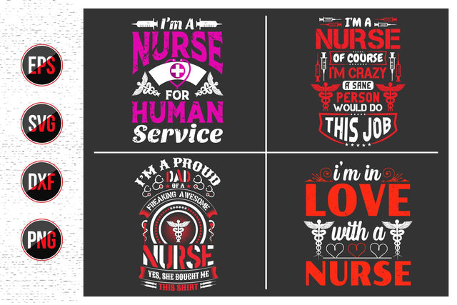 Nurses lettering svg design bundle. SVG uniquesvg99 