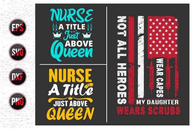 Nurses Quotes SVG Design Bundle. SVG uniquesvg99 