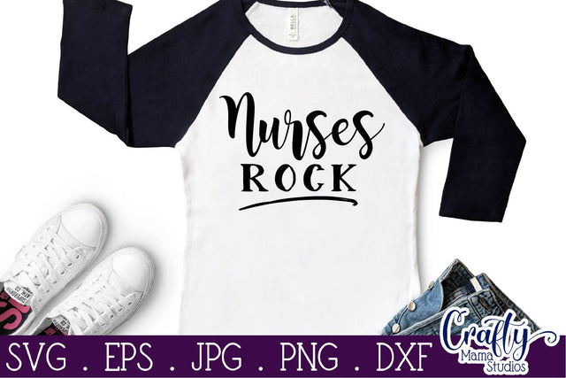 Nurses Rock SVG - Nurse Svg SVG Crafty Mama Studios 