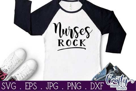 Nurses Rock SVG - Nurse Svg SVG Crafty Mama Studios 