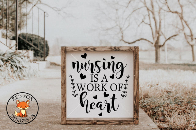 Nursing is a work of heart, Rn Lpn Cna Nurse, Svg dxf png, Farmhouse SVG RedFoxDesignsUS 