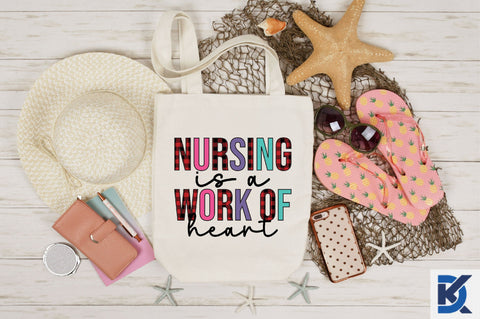Nursing is a work of heart sublimation Sublimation SVGista 