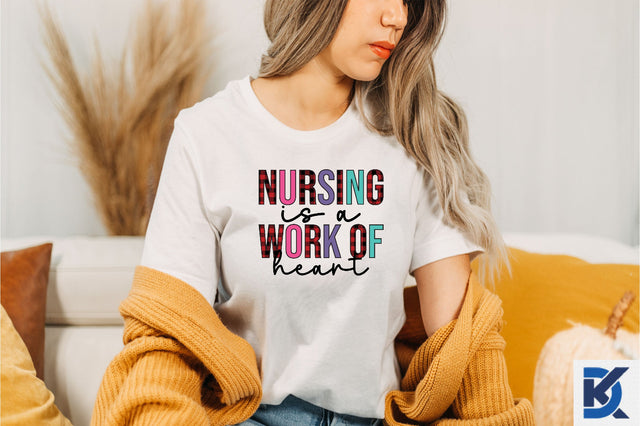 Nursing is a work of heart sublimation Sublimation SVGista 