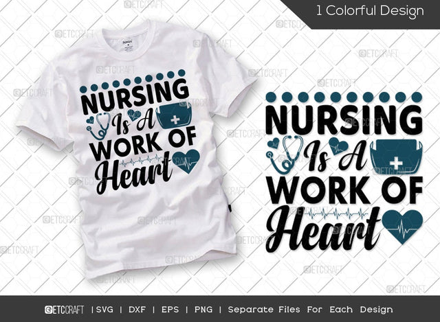 Nursing Is A Work Of Heart SVG Cut File | Nursing School Svg | Nursing Life Svg | Medical Svg | Funny Nurse Svg | Caregiver Svg | Nurse Quote Svg SVG ETC Craft 
