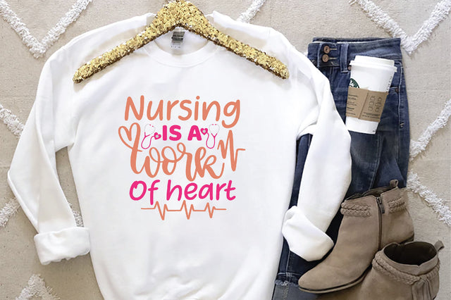 Nursing Is A Work Of Heart SVG SVG Creativeart88 