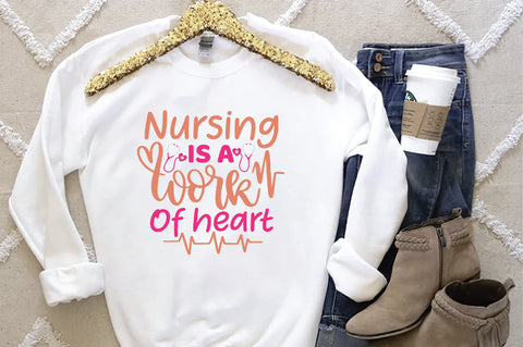 Nursing Is A Work Of Heart SVG SVG Creativeart88 