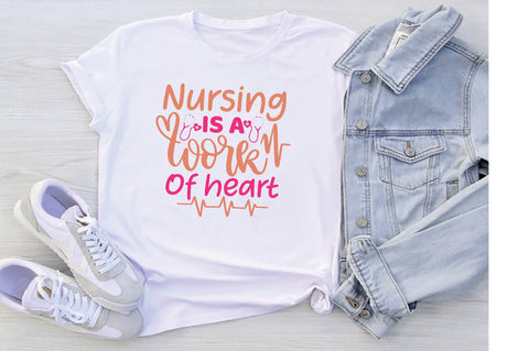 Nursing Is A Work Of Heart SVG SVG Creativeart88 