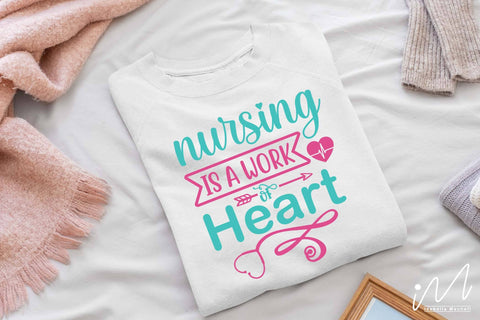 nursing is a work of heart svg SVG Isabella Machell 