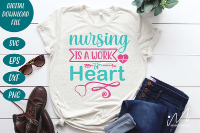 nursing is a work of heart svg SVG Isabella Machell 