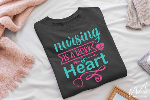 nursing is a work of heart svg SVG Isabella Machell 