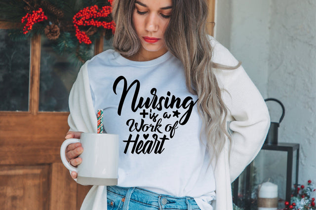 Nursing is a Work of Heart svg SVG orpitasn 