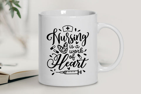 Nursing is a Work of Heart SVG SVG VectorSVGdesign 