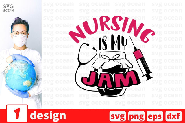 Nursing is my jam SVG Cut File SVG SvgOcean 
