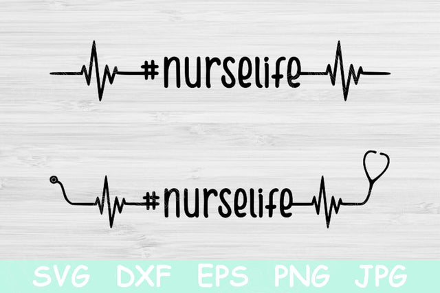 Nursing Svg, Nurse Png. Nurse Stethoscope Svg Files for Cricut and Silhouette. Heartbeat Svg Files for Rn Svg Medical Healthcare Nurse Svg. SVG TiffsCraftyCreations 