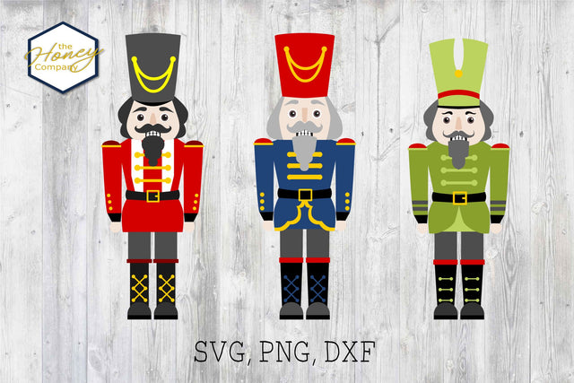 Nutcracker Bundle SVG DXF PNG Color and Outline Cut File SVG The Honey Company 