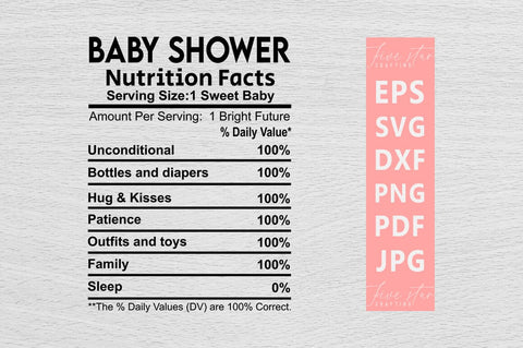 Nutrition Facts SVG Design Bundle SVG FiveStarCrafting 