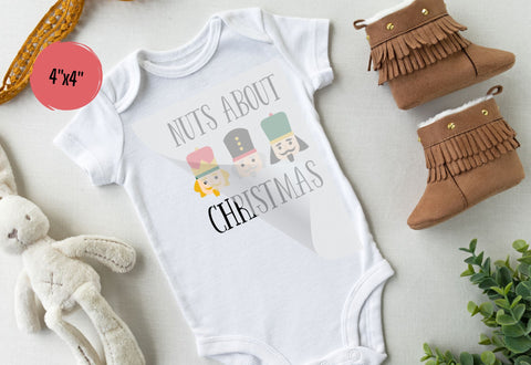 Nuts About Christmas DTF Transfer Physical So Fontsy T-Shirt Iron-On Transfer Shop 4x4