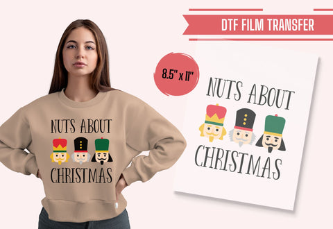 Nuts About Christmas DTF Transfer Physical So Fontsy T-Shirt Iron-On Transfer Shop 8.5x11