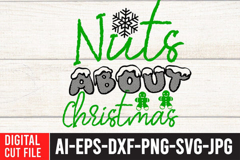 Nuts About Christmas SVG Cut File SVG BlackCatsMedia 