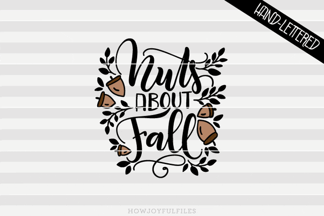 Nuts about fall - autumn | SVG PNG PDF and DXF files SVG HowJoyful 