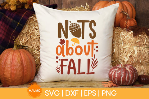 Nuts about fall, autumn svg quote SVG Maumo Designs 