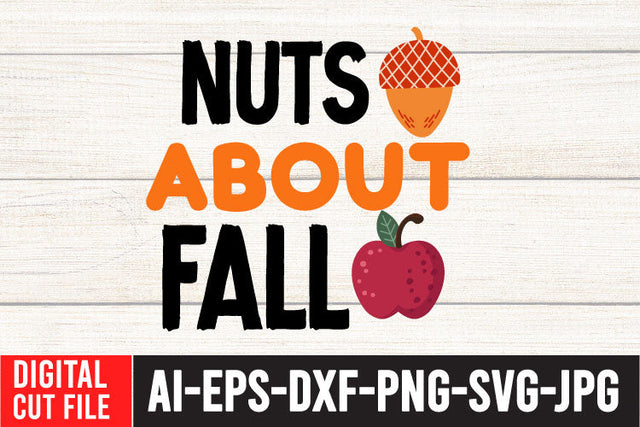 Nuts About Fall SVG Cut File SVG BlackCatsMedia 