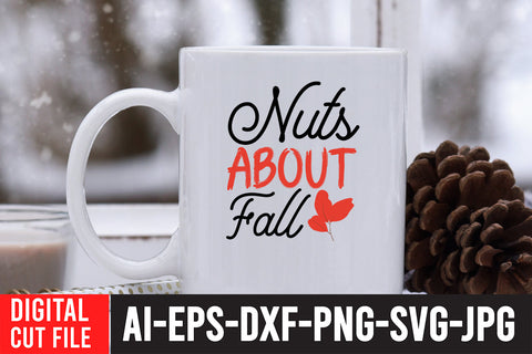 Nuts About Fall SVG Cut File SVG BlackCatsMedia 