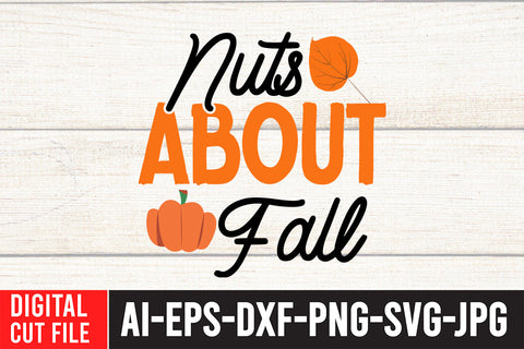 Nuts About Fall SVG Cut File SVG BlackCatsMedia 