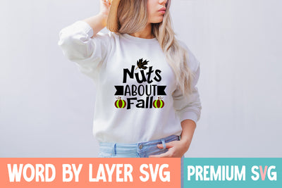 Nuts About Fall SVG CUT FILE SVG Blessedprint 