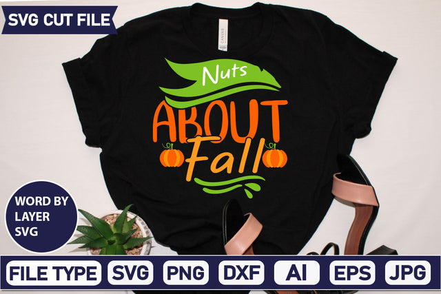 Nuts About Fall SVG Cut File SVG DesignPlante 503 