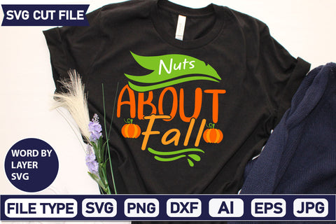 Nuts About Fall SVG Cut File SVG DesignPlante 503 