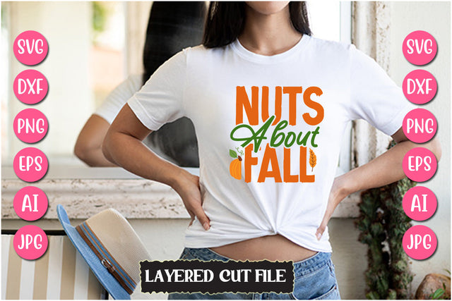 Nuts About Fall SVG Cut File SVG Newmockups 