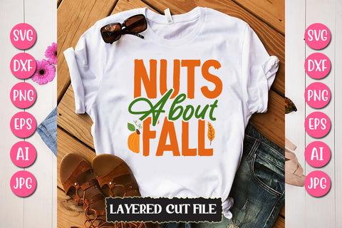 Nuts About Fall SVG Cut File SVG Newmockups 