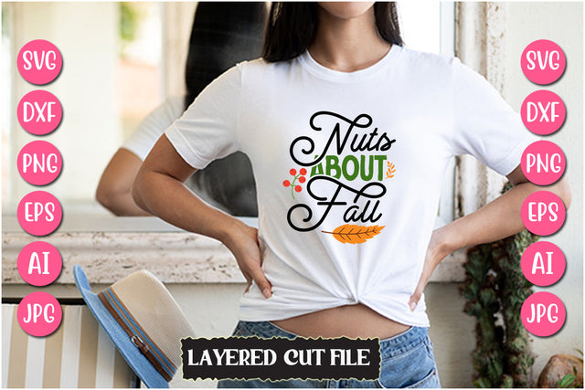 Nuts About Fall SVG Cut File SVG Newmockups 