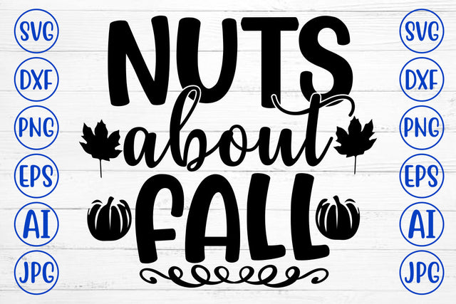 NUTS ABOUT FALL SVG Cut File SVG Syaman 