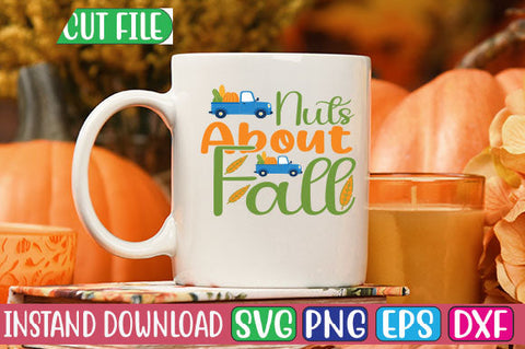 Nuts About Fall SVG Cut File SVGs, Quotes and Sayings, Food & Drink, Holiday,On Sale, SVG Studio Innate 