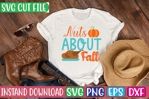 Nuts About Fall SVG Cut File SVGs, Quotes and Sayings, Food & Drink, Holiday,On Sale, SVG Studio Innate 