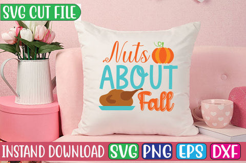 Nuts About Fall SVG Cut File SVGs, Quotes and Sayings, Food & Drink, Holiday,On Sale, SVG Studio Innate 