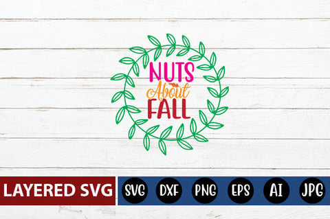 nuts about fall svg cute file SVG Blessedprint 